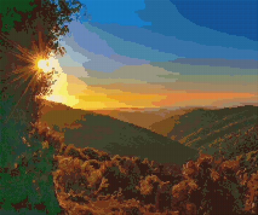 Galilee View free cross-stitch pattern