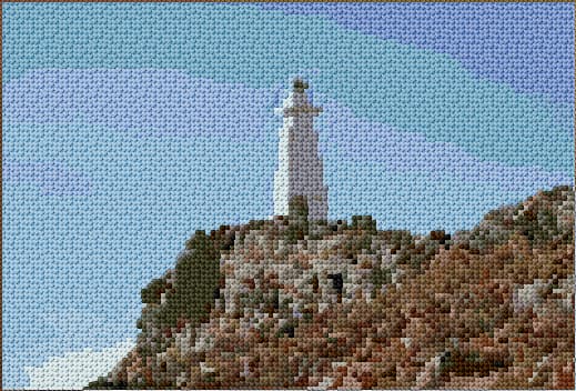 Lighthouse of Cape Spears free cross-stitch pattern