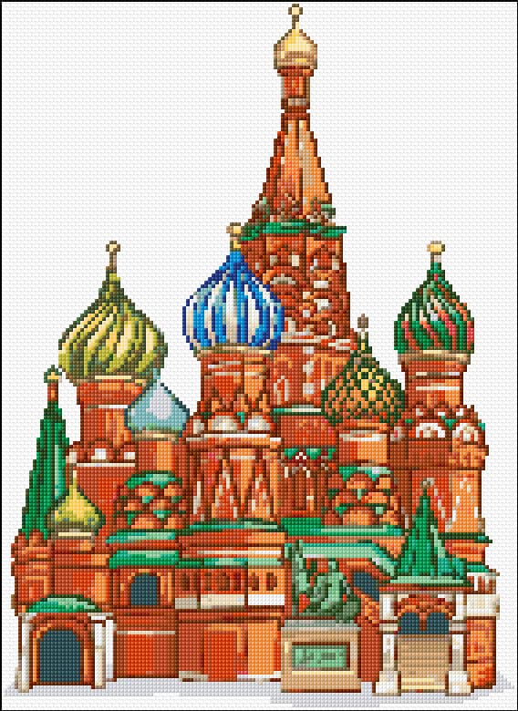Saint Basil's Cathedral free cross-stitch pattern