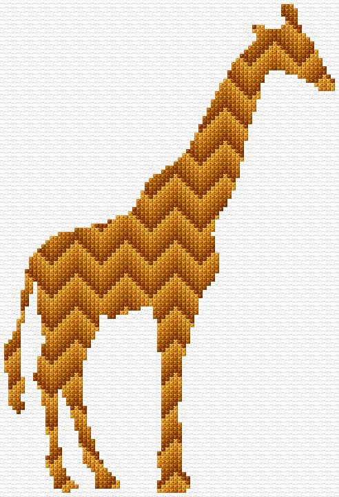 Giraffe free cross-stitch pattern