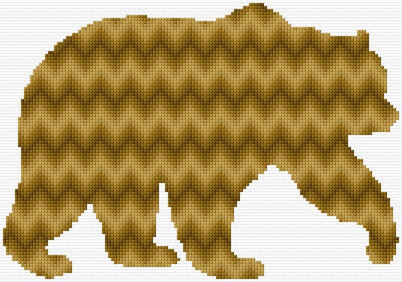 Bear free cross-stitch pattern