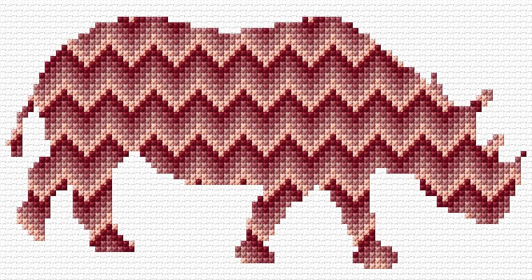 Rino free cross-stitch pattern