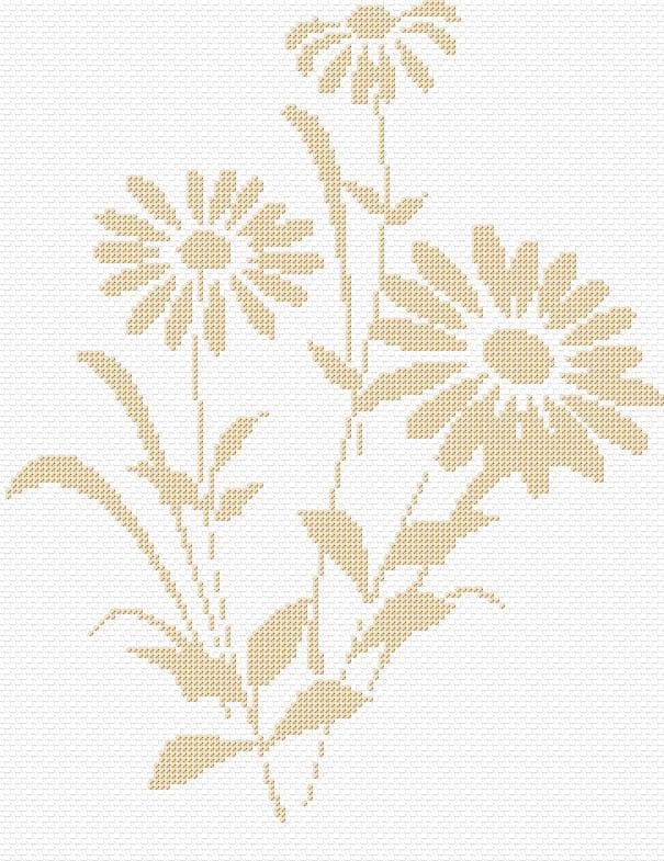 Flowers free cross-stitch pattern