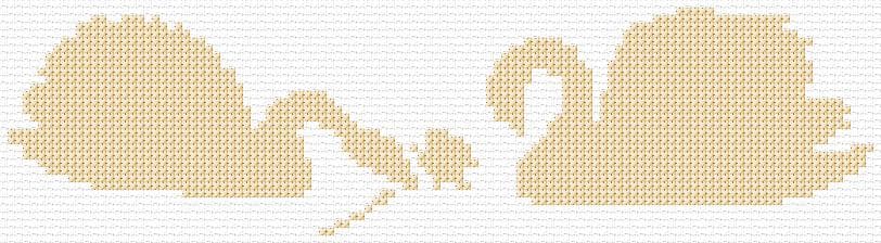 Swans free cross-stitch pattern