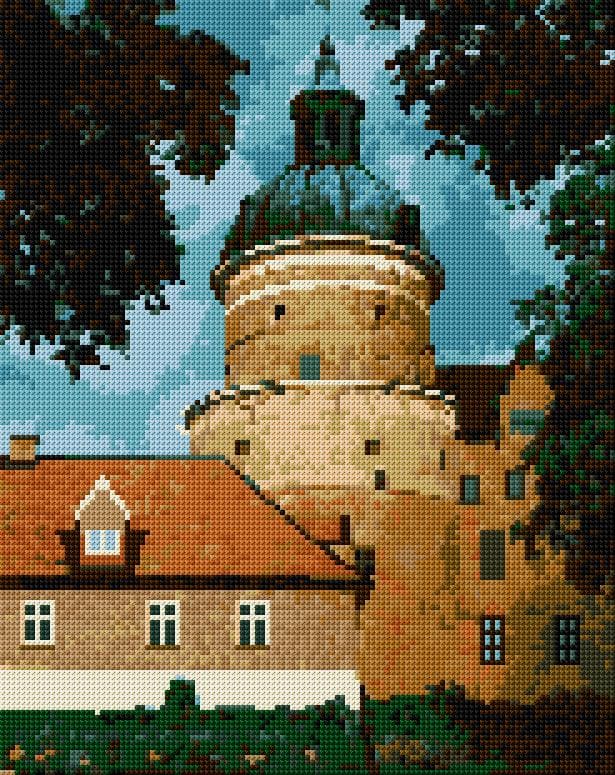 Gripsholm Castle free cross-stitch pattern