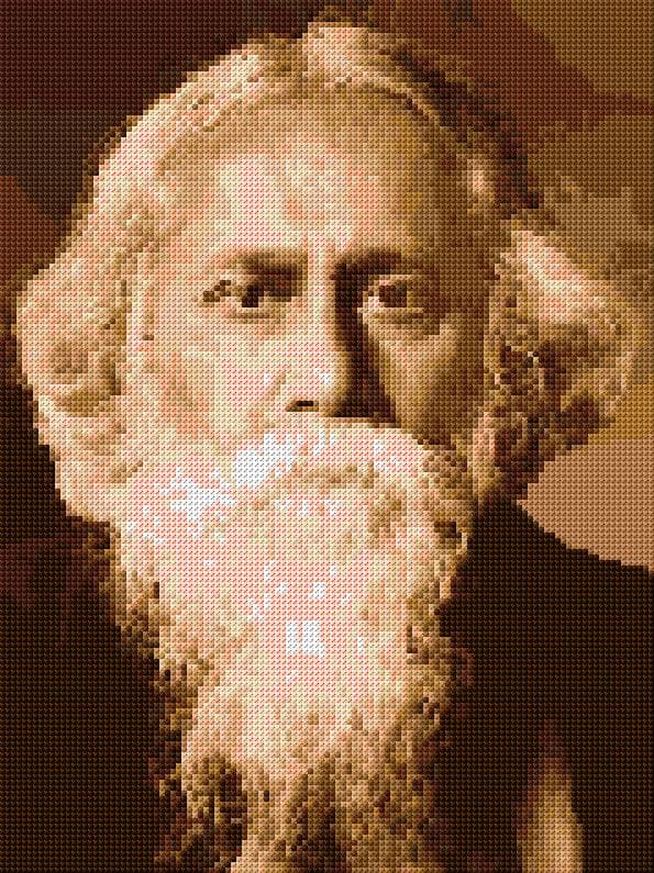 Rabindranath Tagore free cross-stitch pattern