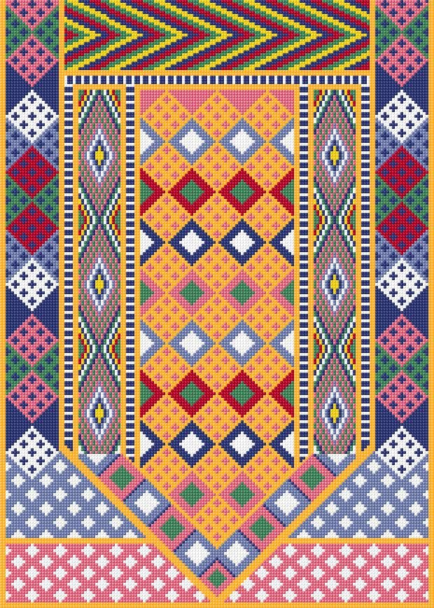 Pakistani Ornament free cross-stitch pattern