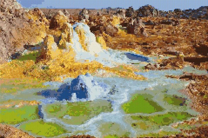 Dallol Volcano free cross-stitch pattern