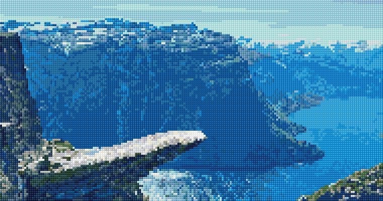 Trolltunga free cross-stitch pattern
