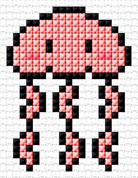 Jellyfish free cross-stitch pattern