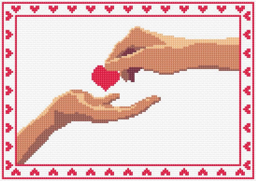 Charity free cross-stitch pattern