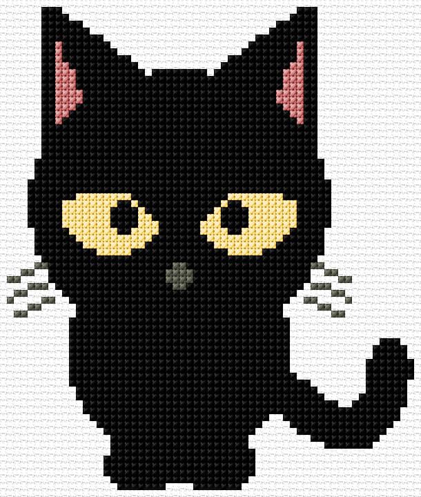 Cat free cross-stitch pattern