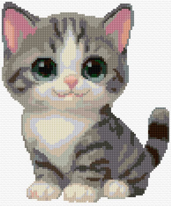 Cat free cross-stitch pattern