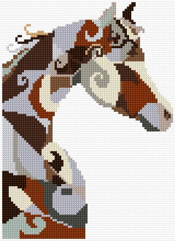 Horse free cross-stitch pattern