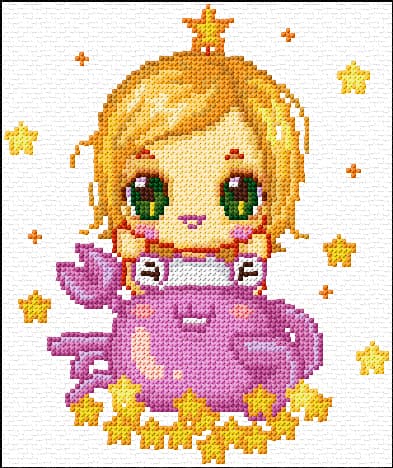 Cancer free cross-stitch pattern