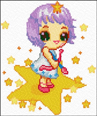 Sagittarius free cross-stitch pattern