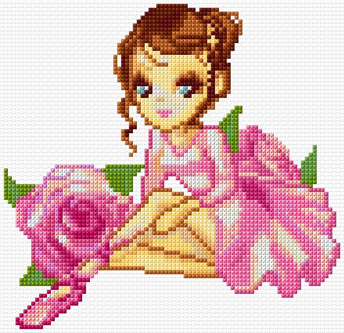 Fairy free cross-stitch pattern