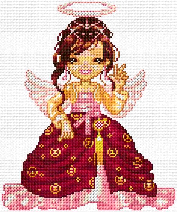 Angel free cross-stitch pattern