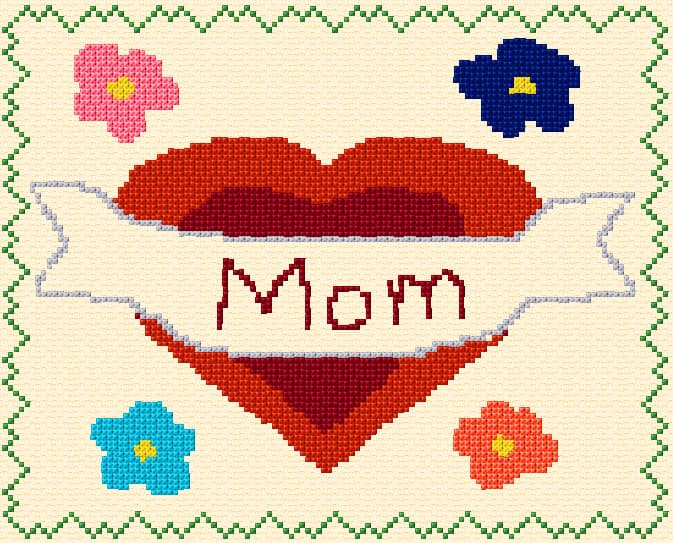 Mom Day 2 free cross-stitch pattern