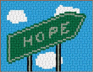 Hope free cross-stitch pattern