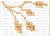 Gold Leaves free cross-stitch pattern