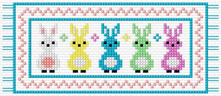 Easter free cross-stitch pattern