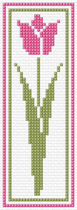 Tulip free cross-stitch pattern