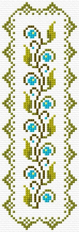 Bookmark free cross-stitch pattern