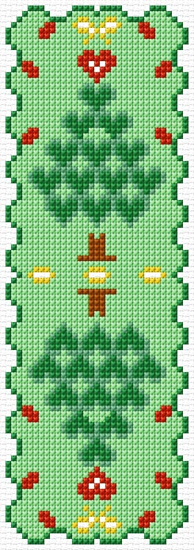 Cristmas Bookmark free cross-stitch pattern