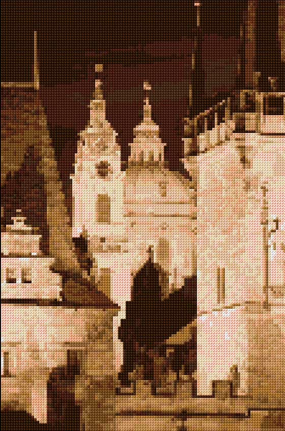 Gold Prague free cross-stitch pattern