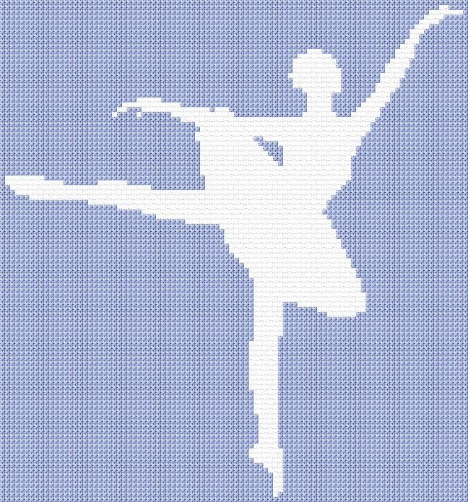 Ballerina free cross-stitch pattern