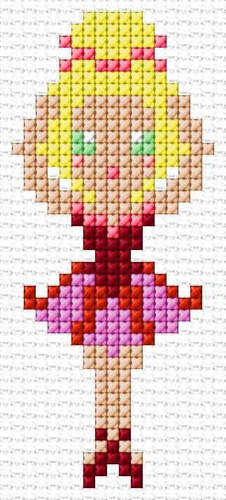 Balerina free cross-stitch pattern