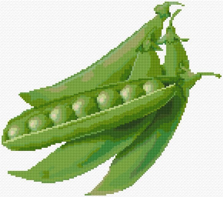 Peas free cross-stitch pattern