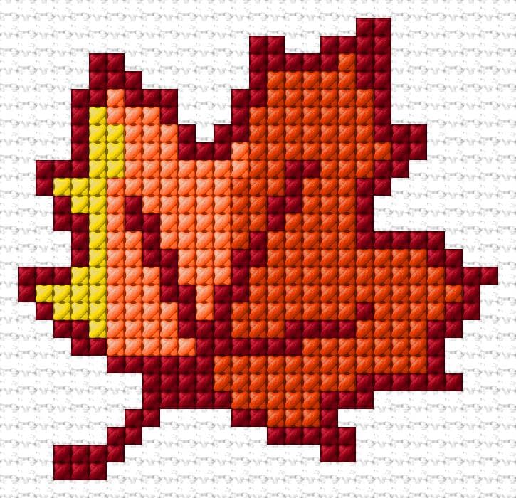 Maple Leaf free cross-stitch pattern