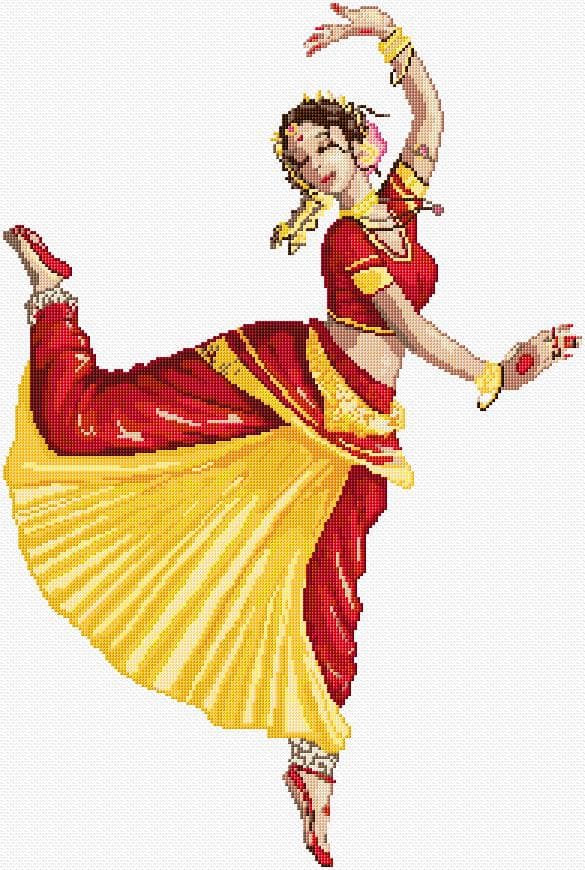 Indian Dancer free cross-stitch pattern