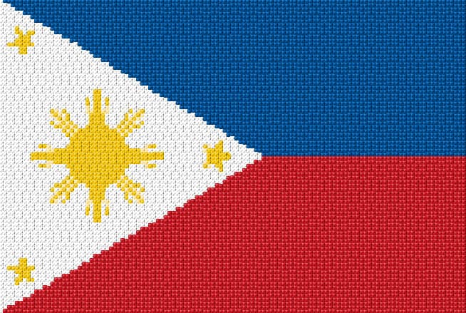 Philippines Flag free cross-stitch pattern
