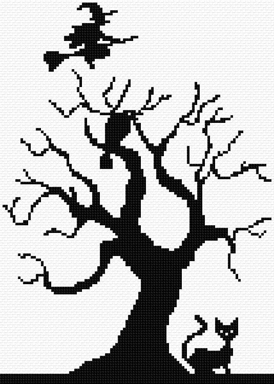 Halloween free cross-stitch pattern
