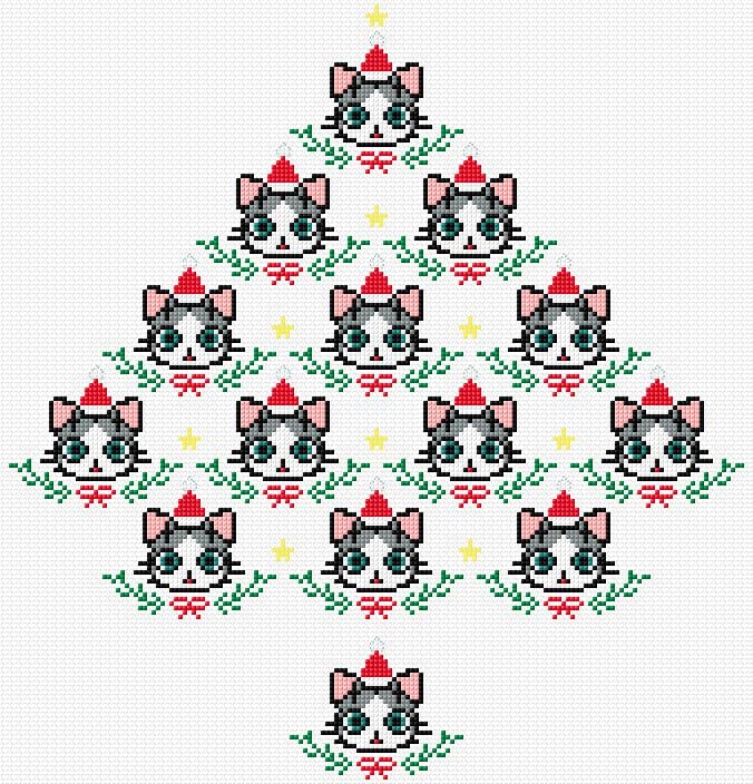 Christmas Tree free cross-stitch pattern