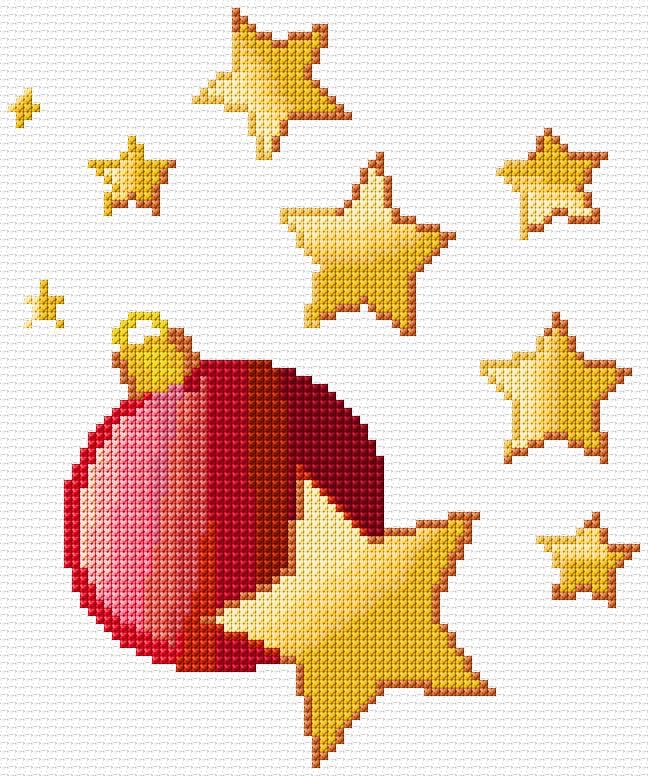 Merry Christmas free cross-stitch pattern