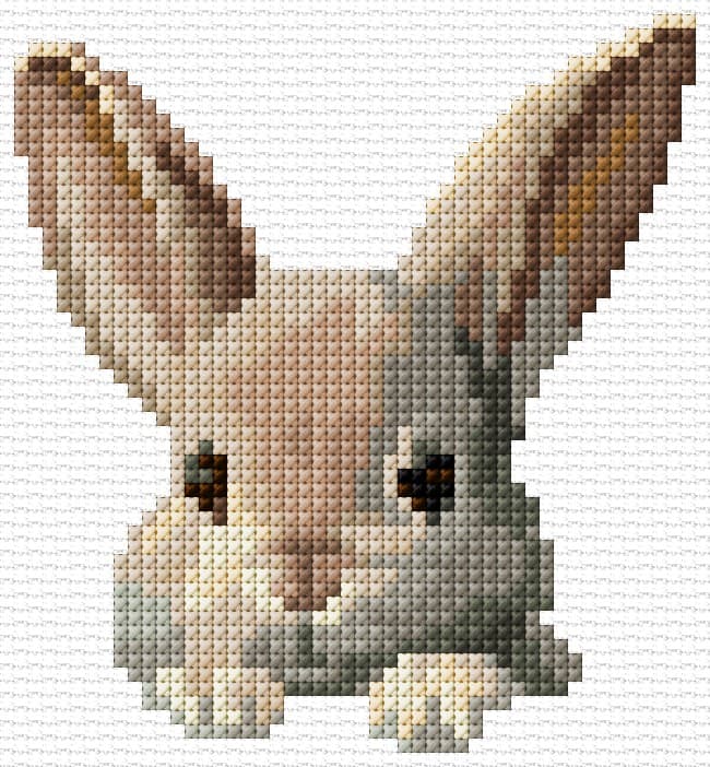 Rabbit free cross-stitch pattern