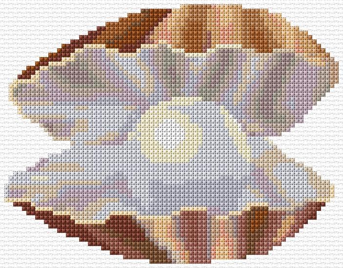 Shell free cross-stitch pattern