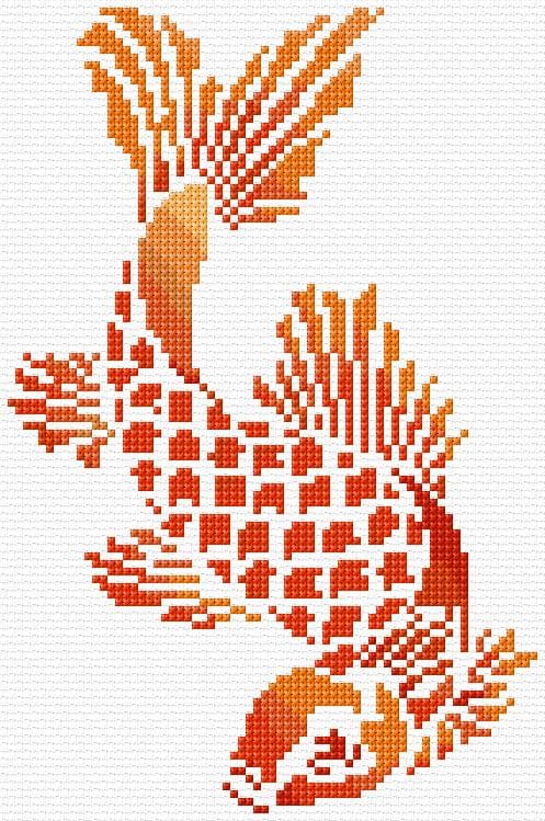 Fish free cross-stitch pattern