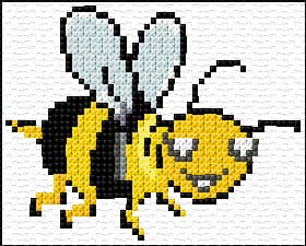 Bee free cross-stitch pattern