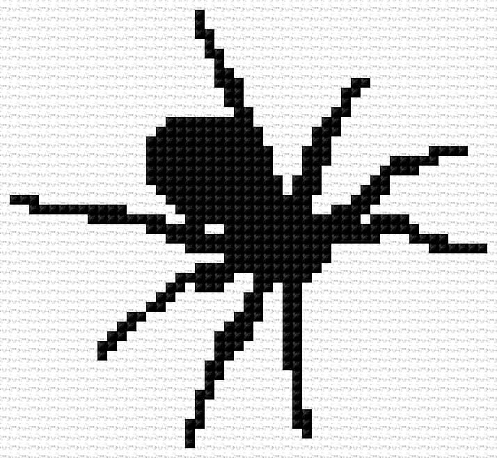 Spider free cross-stitch pattern