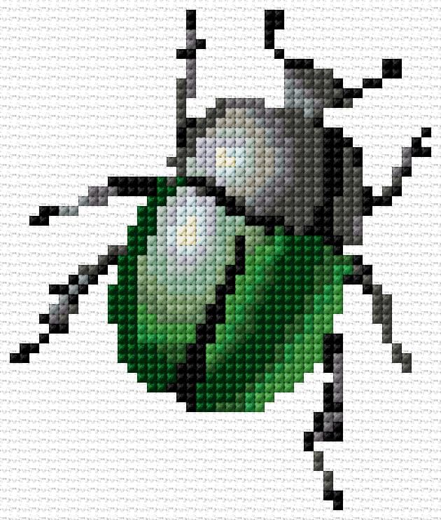 Beetle free cross-stitch pattern