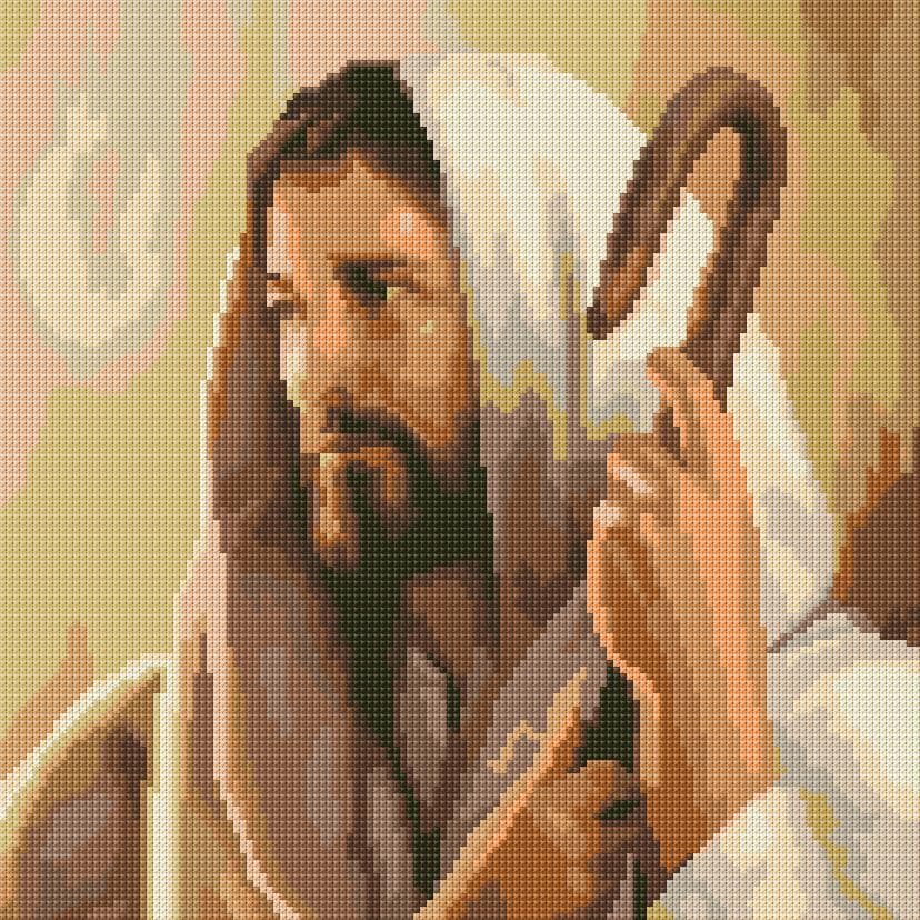 Jesus free cross-stitch pattern