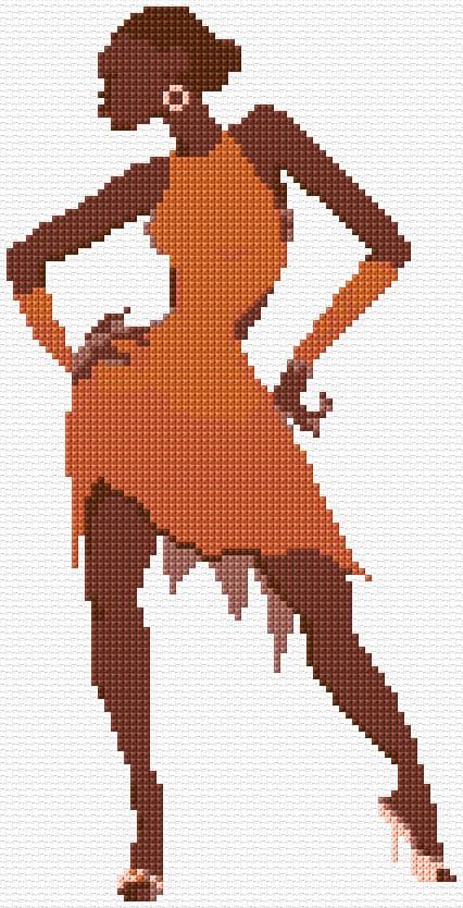 African Dancer free cross-stitch pattern
