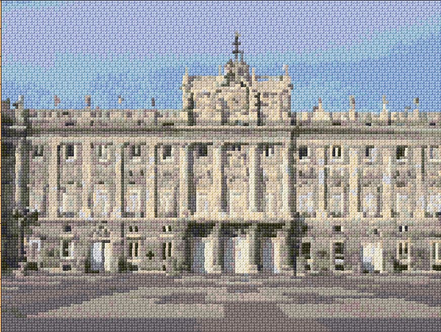Palacio Real de Madrid free cross-stitch pattern