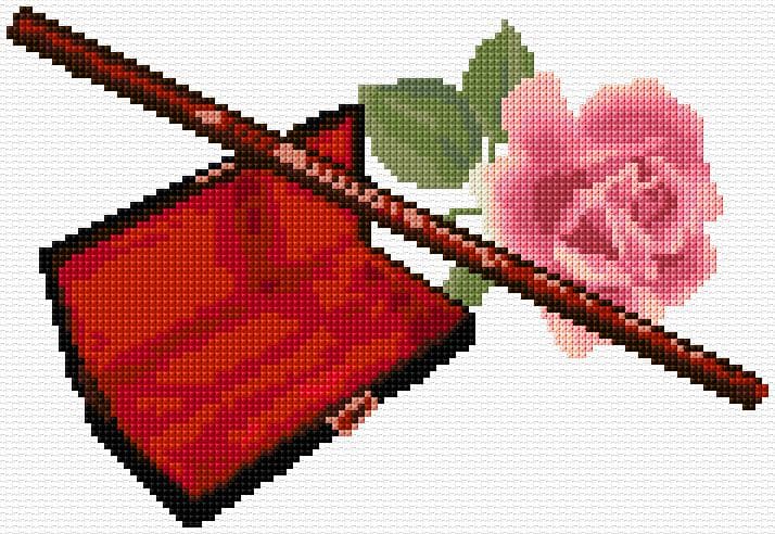 Flute free cross-stitch pattern