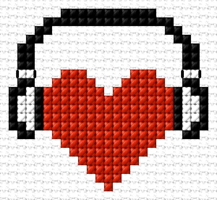 Music free cross-stitch pattern